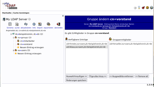 Mitglieder hinzufügen und entfernen